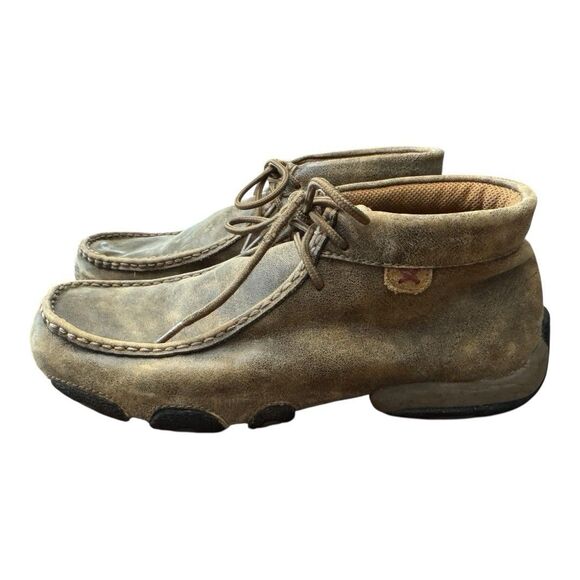 Twisted X Chukka Driving Moc Tan Leather Shoes Boots Western WDM001 Women’s 8M - Picture 1 of 10
